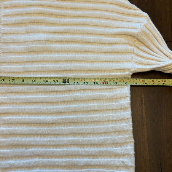 NWT PrettyGarden Side Button Sweater Cream Medium Long Sleeve Ribbed Knit - Picture 10 of 16